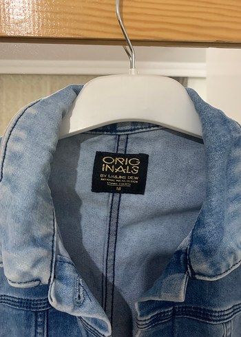 Düğmeli Gri Mavi Kadın Denim Ceket - Görsel 2