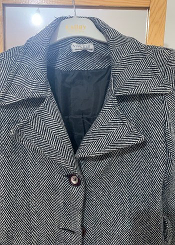 Düğmeli Kemerli Uzun Kaban - Görsel 3