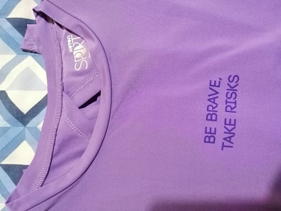 Mor Kadın Spor Tişörtü, Kısa Kollu, Fermuarlı - Görsel 2