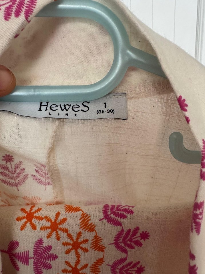 Nakışlı Uzun Beyaz Bohem Kimono - Görsel 2