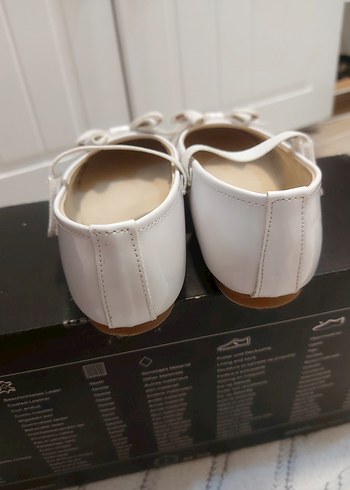 Kız Çocuk Beyaz Fiyonklu Babet - Görsel 2