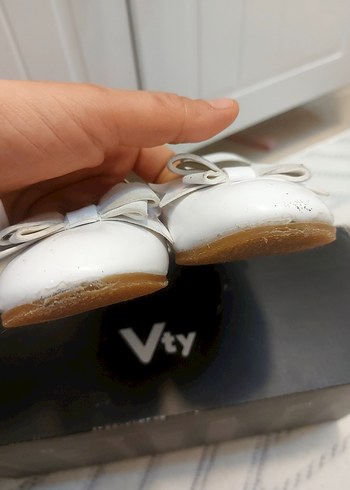 Kız Çocuk Beyaz Fiyonklu Babet - Görsel 7