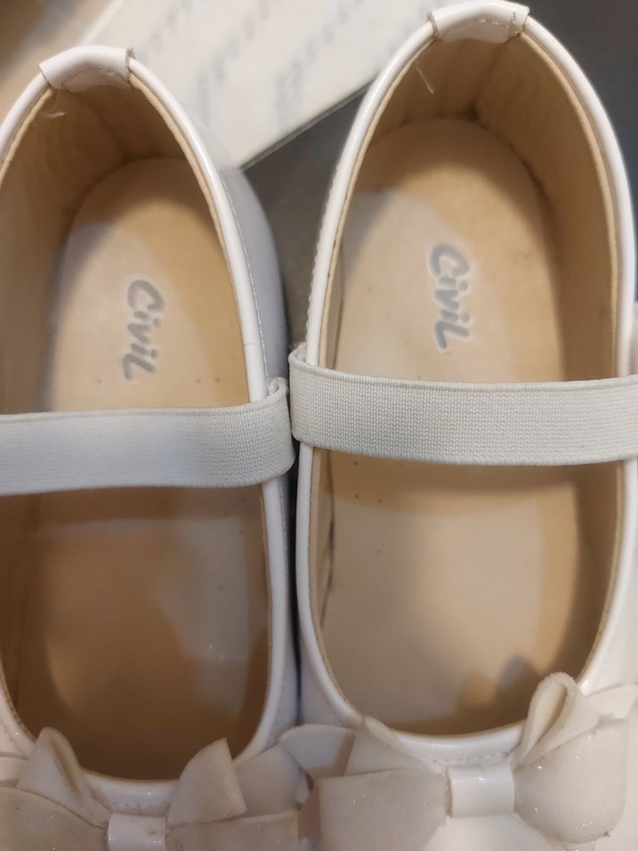 Kız Çocuk Beyaz Fiyonklu Babet - Görsel 5