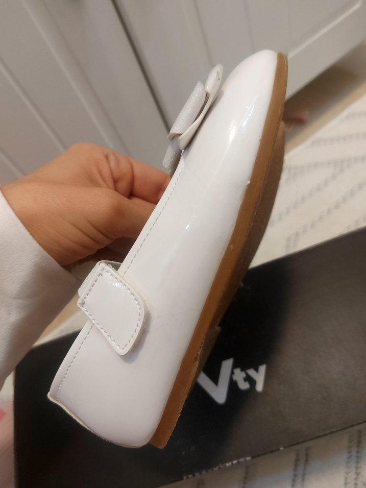 Kız Çocuk Beyaz Fiyonklu Babet - Görsel 4