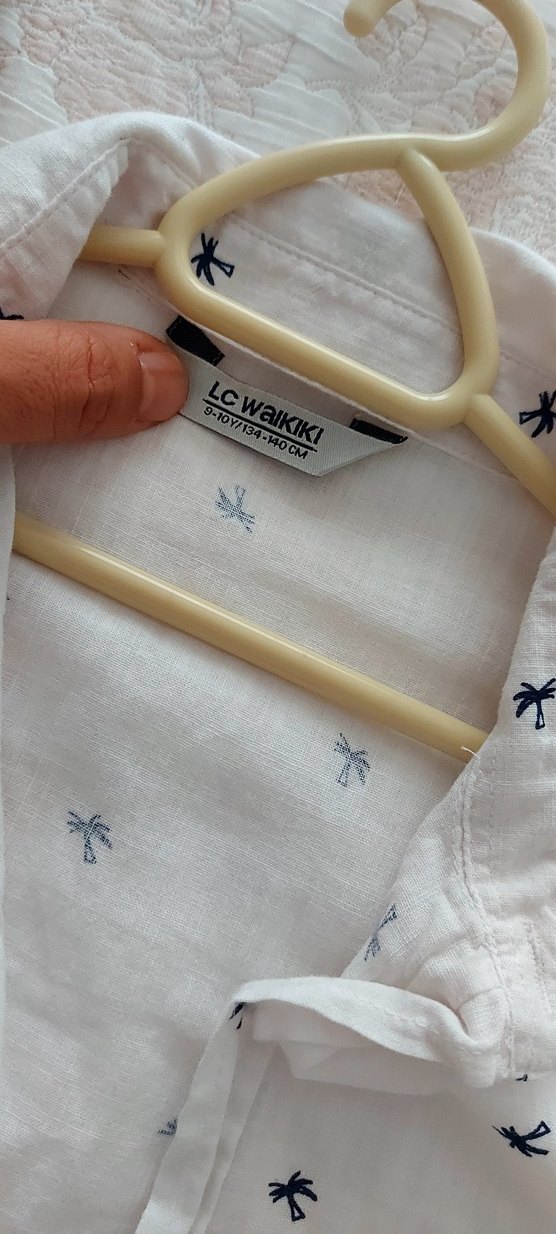 Düğmeli Beyaz çocuk Gömlek - Görsel 2