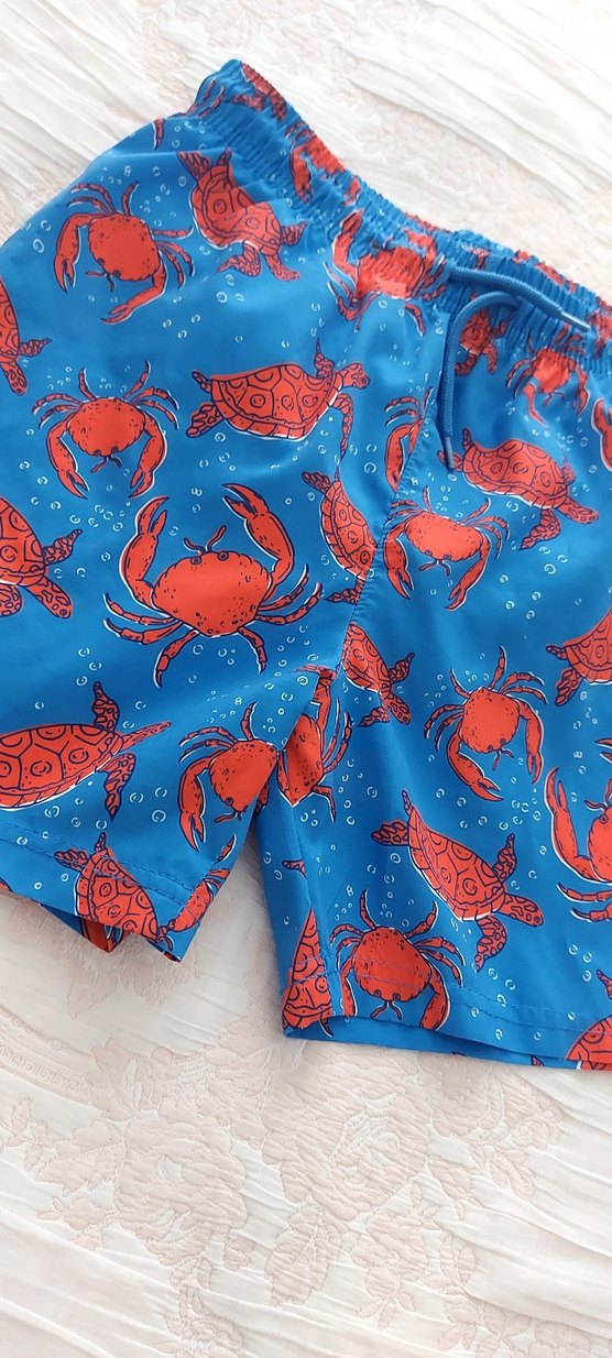 Erkek Çocuk Renkli Rahat Deniz Temalı Şort - Görsel 2