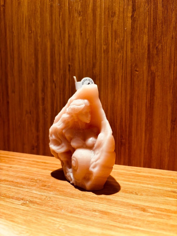 Bej Deniz Kızı Figürlü Mum - Görsel 2