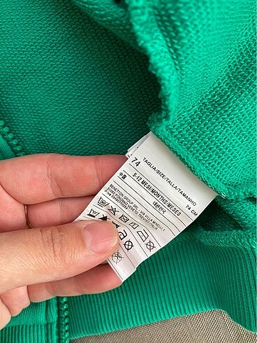 6-9 Ay Beden yeşil Renk Benetton hirka