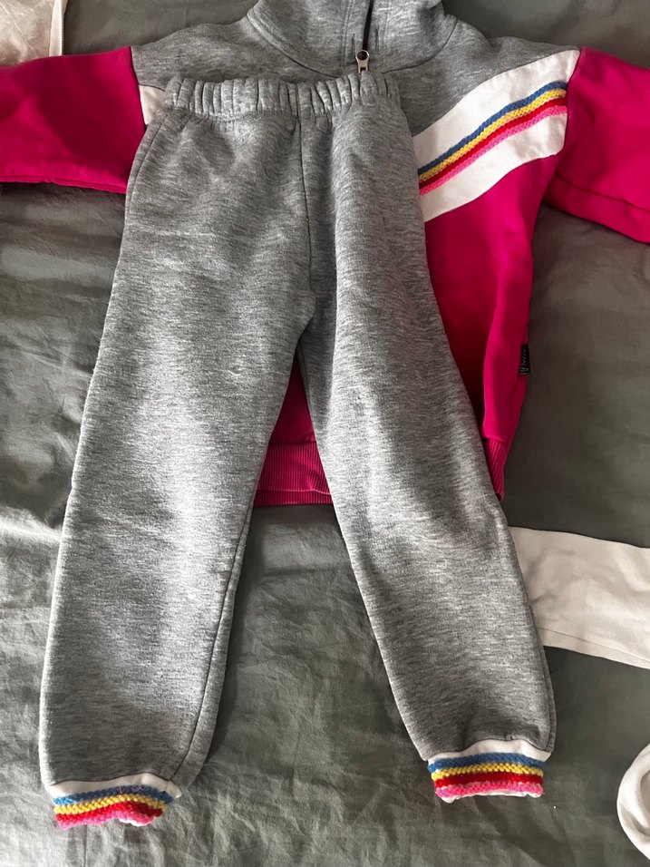 Gri Kapüşonlu Fermuarlı Eşofman Takımı - Görsel 3