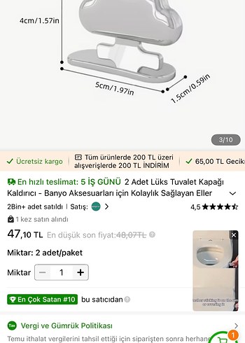 Diğer 2 Adet Lüks Tuvalet Kapağı Kaldırıcı - Banyo Aksesuarı