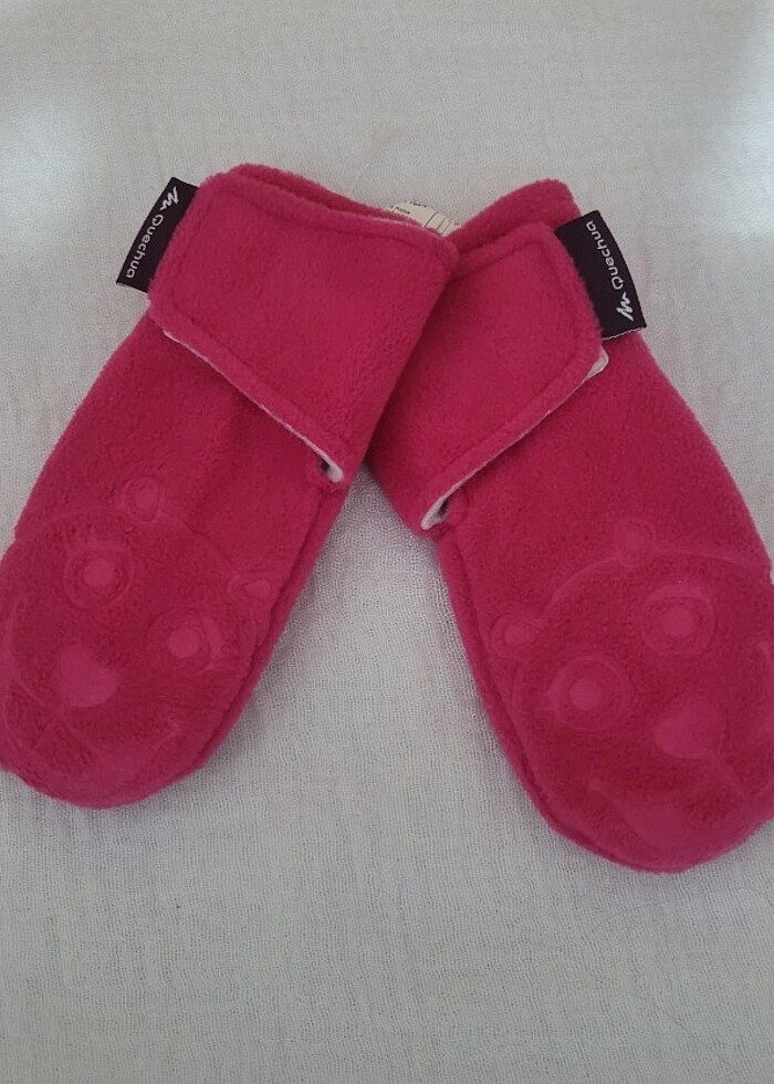 QUECHUA Marka 3-4 aylık kız çocuk polar tek parmaklı outdoor eld - Görsel 3