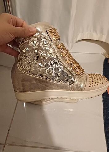 37 Beden altın Renk sık ayakkabı