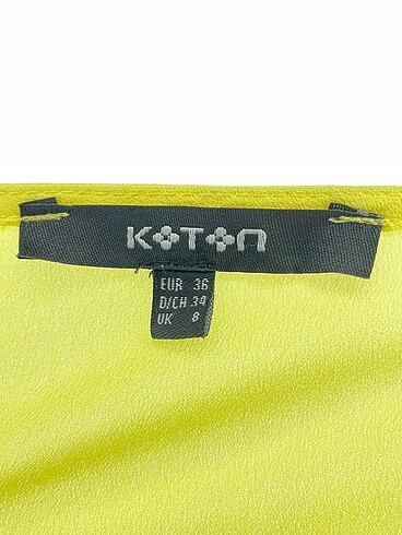 36 Beden sarı Renk Koton Bluz %70 İndirimli.
