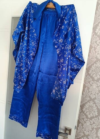 m Beden Bayan saten pijama takımı
