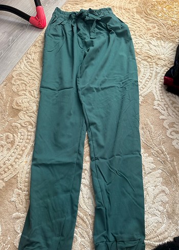 Kadın Bej Kemerli Rahat Keten Pantolon 2 - Görsel 3