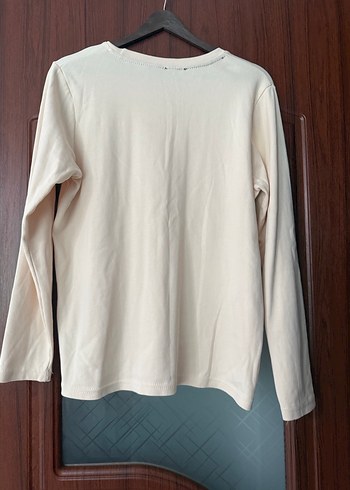 Bej Düğmeli Kadın Uzun Kollu Kazak - Görsel 2