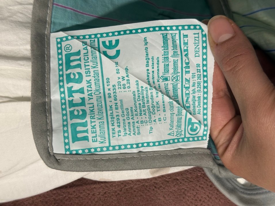 Elektrikli battaniye tek - Görsel 3