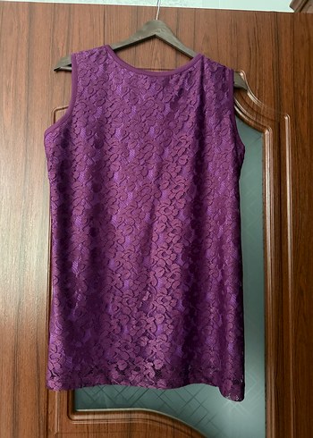 Mor Dantel Detaylı bluz - Görsel 2