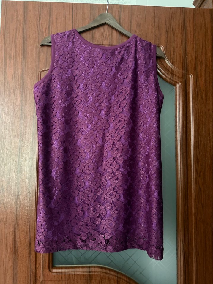 Mor Dantel Detaylı bluz - Görsel 2