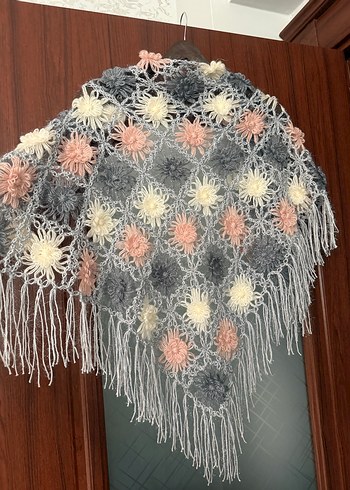 Bohem Örgü Kadın Şal - Görsel 2