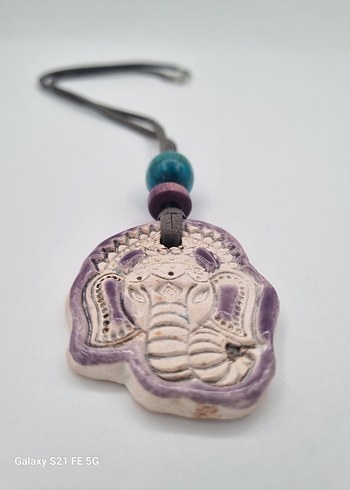 Seramik Fil Bereket Bohem Tasarim Kolye - Görsel 2