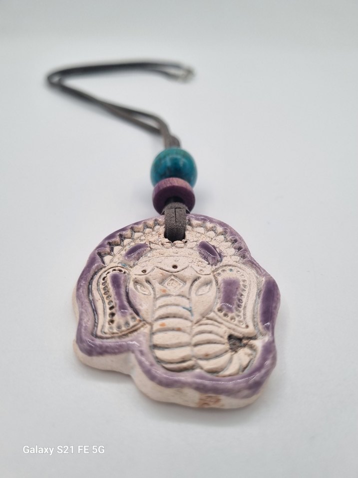 Seramik Fil Bereket Bohem Tasarim Kolye - Görsel 2