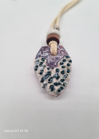 Bohem Mor Boncuklu Uzun Kolye El Yapımı - Görsel 3