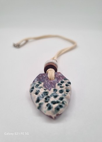 Bohem Mor Boncuklu Uzun Kolye El Yapımı - Görsel 2