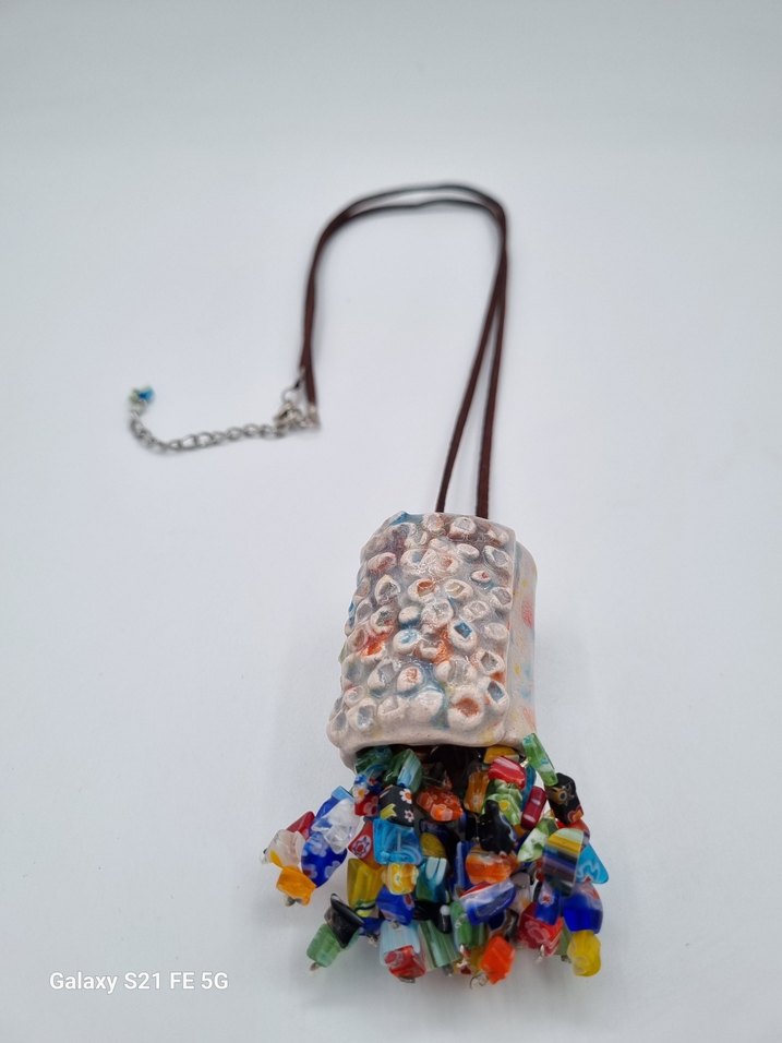 Şeker Kolye. Renkli Boncuklu Tasarim Bohem Kolye - Görsel 3