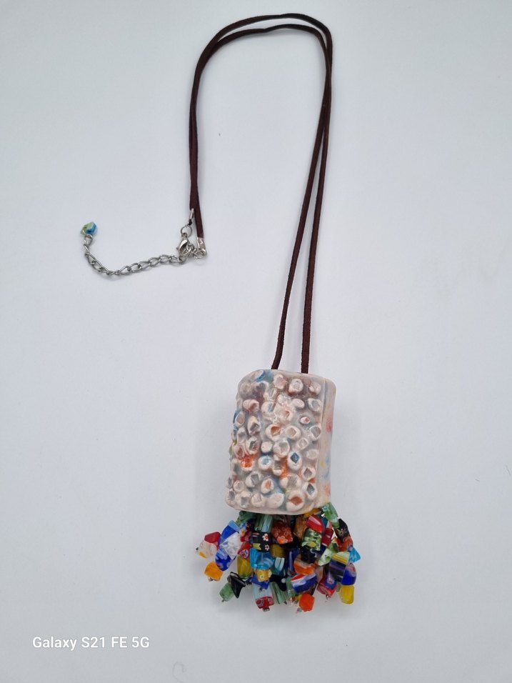 Şeker Kolye. Renkli Boncuklu Tasarim Bohem Kolye - Görsel 4