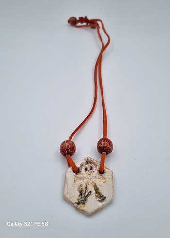 Renkli Boncuklu Bohem Kadın Kolyesi. Seramik Tasarim - Görsel 3