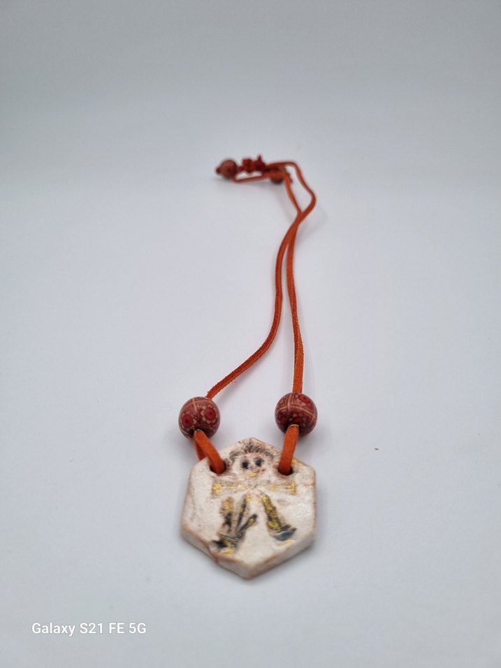 Renkli Boncuklu Bohem Kadın Kolyesi. Seramik Tasarim - Görsel 2