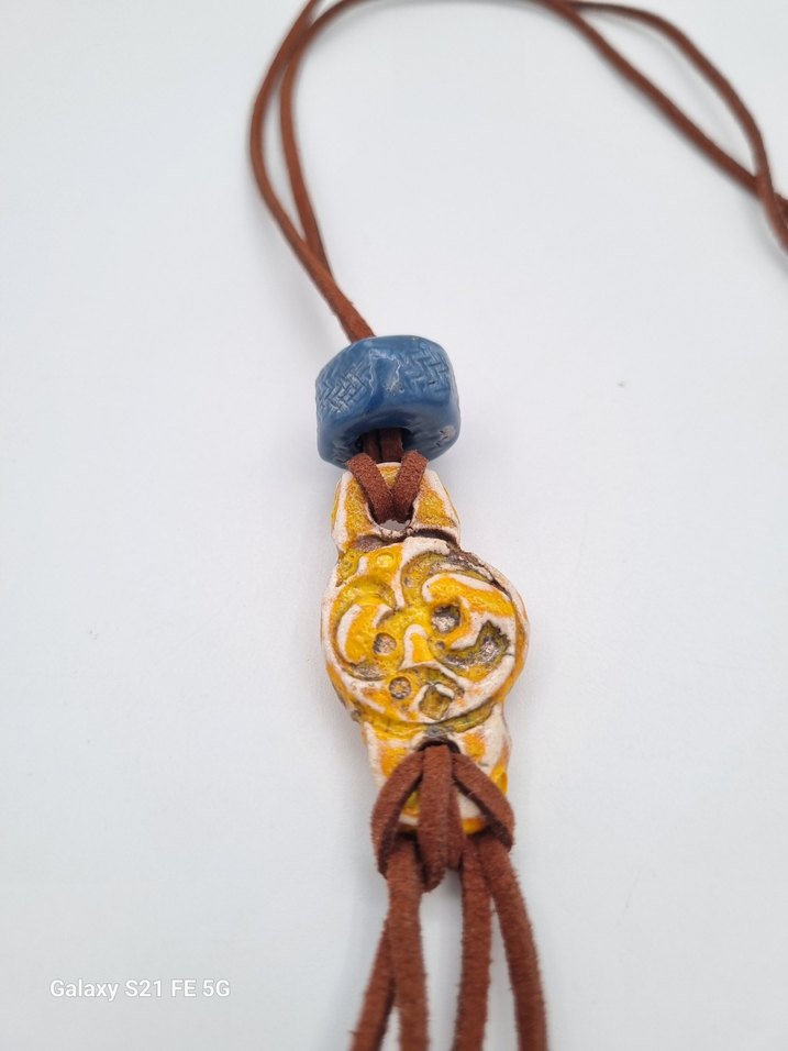 Püsküllü Bohem Seramik Tasarım Kadın Kolye - Görsel 3