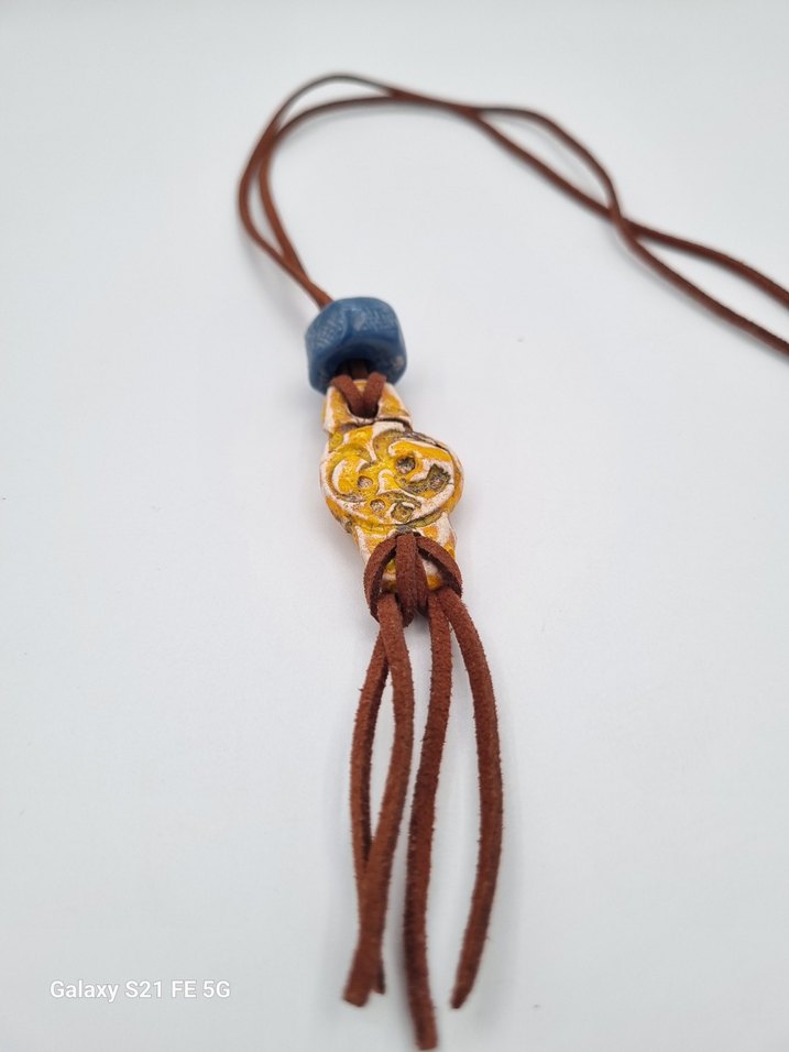 Püsküllü Bohem Seramik Tasarım Kadın Kolye - Görsel 2