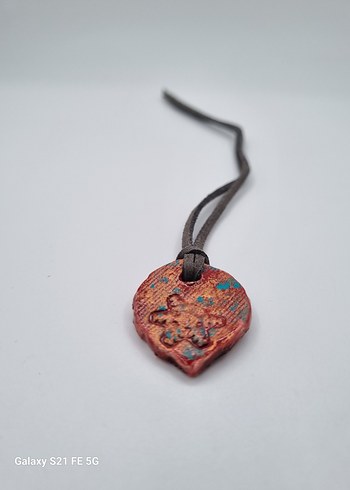 Bohem Renkli Mini Kar Tanesi Desenli  Seramik  Kolye - Görsel 3