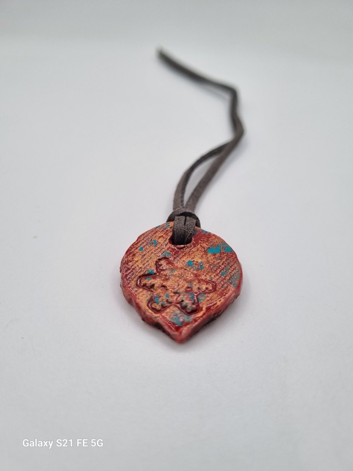 Bohem Renkli Mini Kar Tanesi Desenli  Seramik  Kolye - Görsel 2