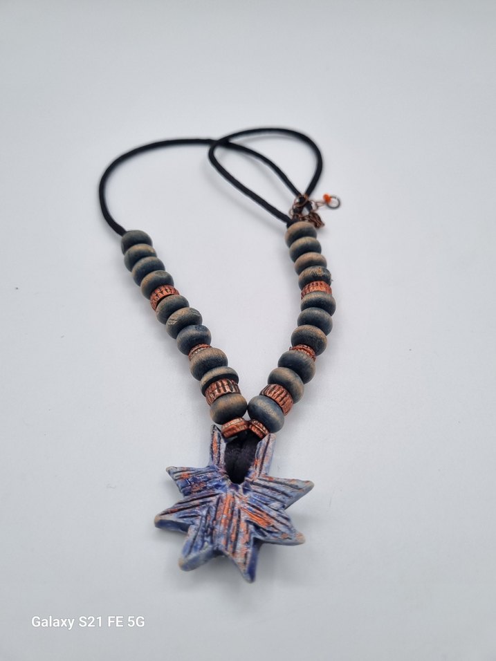 Seramik Tasarim  Boncuklu Bohem Kadın Kolye - Görsel 2