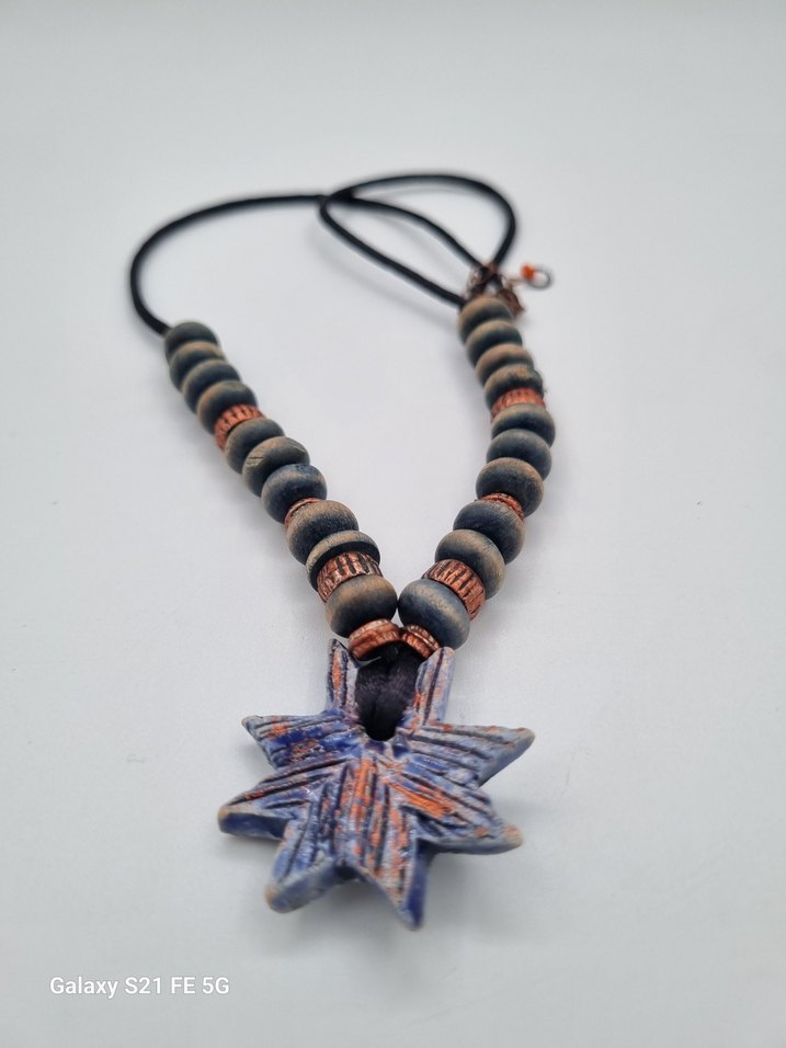 Seramik Tasarim  Boncuklu Bohem Kadın Kolye - Görsel 3