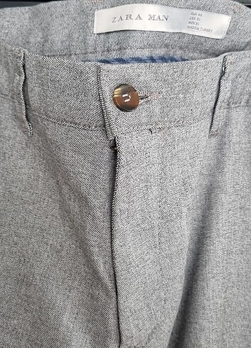 40 Beden gri Renk Zara Marka Erkek Pantolon. Likrali