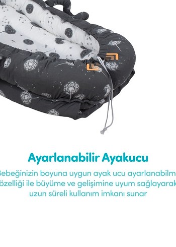 Anne Yanı Bebek Reflü Yatağı Gri - Görsel 10