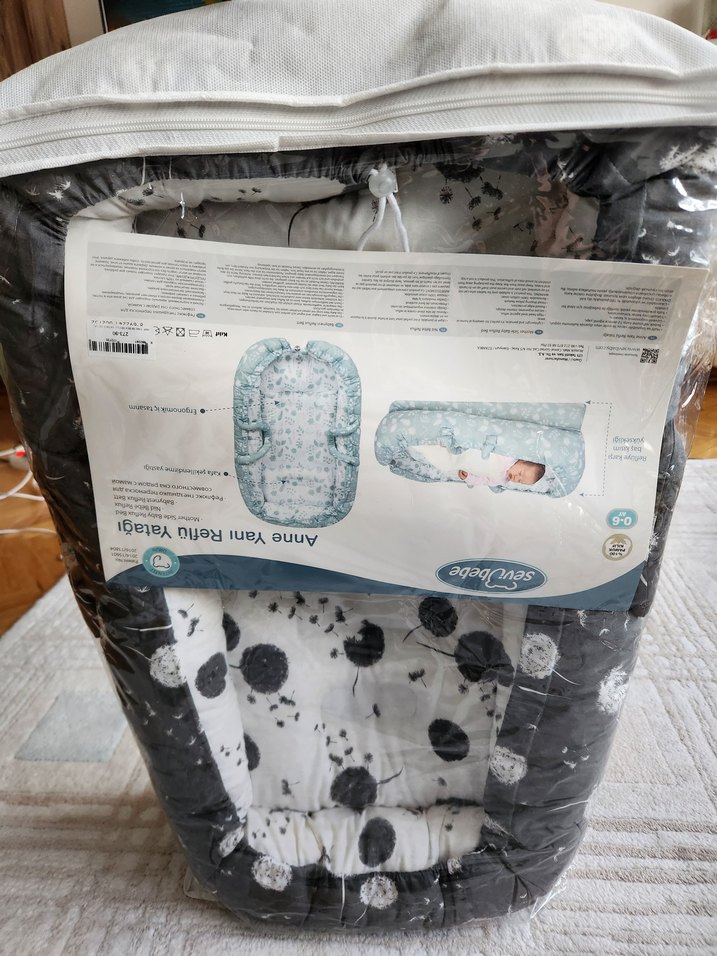 Anne Yanı Bebek Reflü Yatağı Gri - Görsel 5