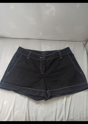 Siyah Kadın Mini Denim Şort