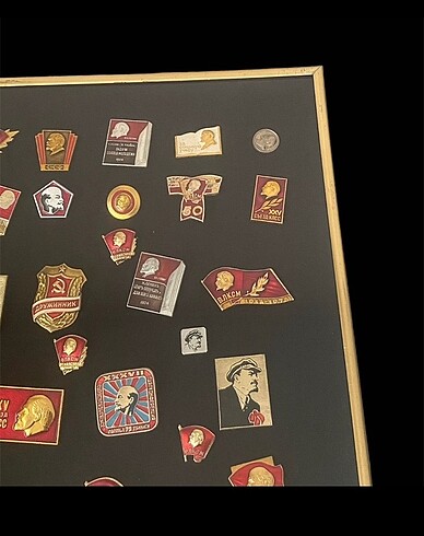 Beden Sovyet Lenin Rozetleri Koleksiyonu