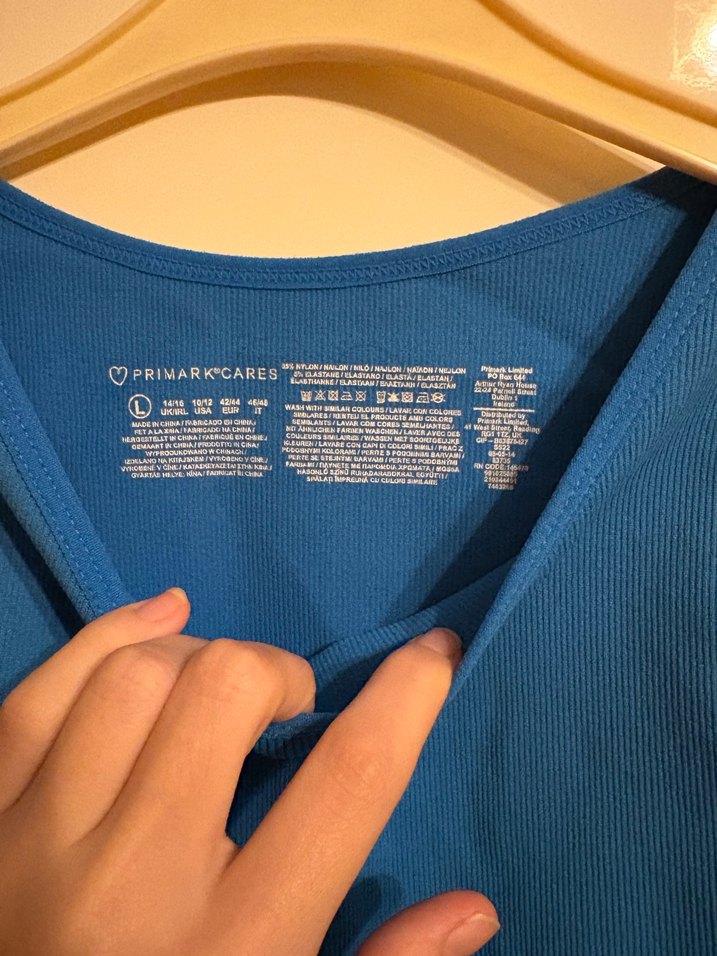 Mavi Atlet Düz Kesim Spor Üst - Görsel 2