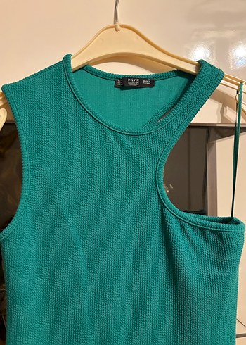 Dilvin Yeşil Elbise - Görsel 3