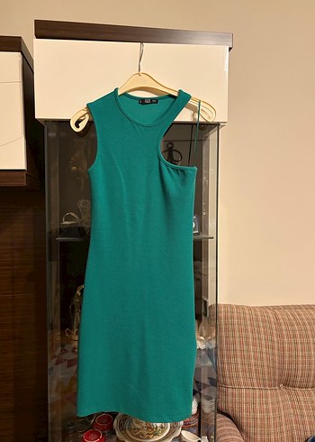 Dilvin Yeşil Elbise - Görsel 2