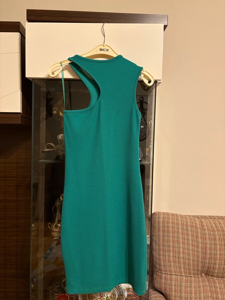 Dilvin Yeşil Elbise - Görsel 5