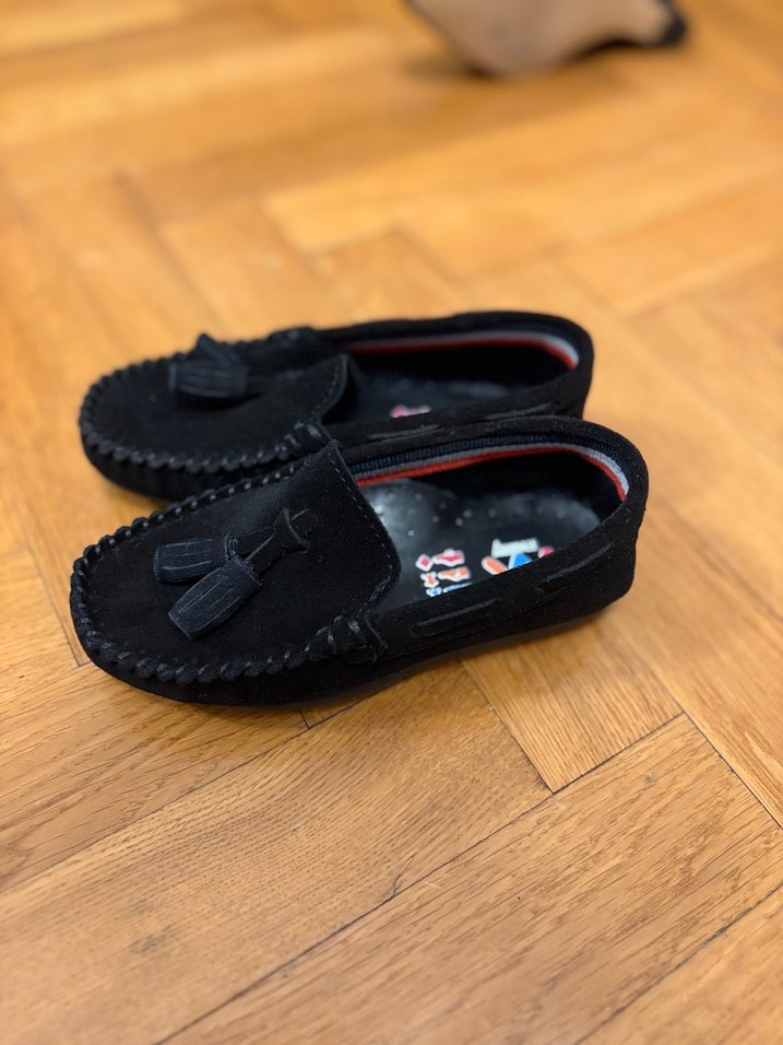 Erkek Çocuk Süet Siyah Püsküllü Ayakkabı - Görsel 2