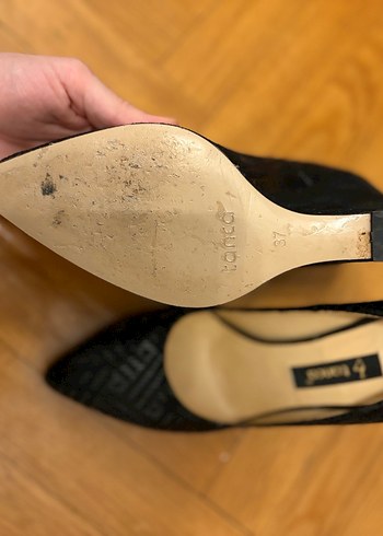 Siyah Yılan Desenli Dolgu Topuklu Kadın Stiletto - Görsel 5