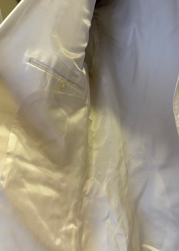 D'S Damat Saten Beyaz Ceket - Görsel 5